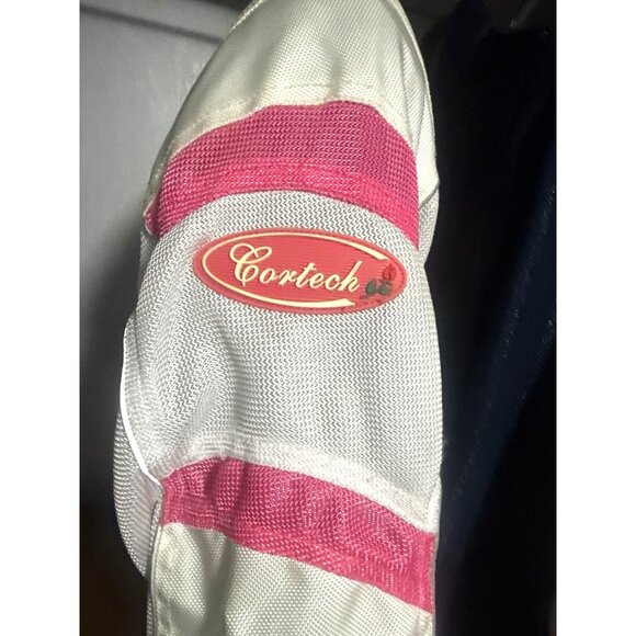Cortech Womens Motorcycle Jacket Pink/White Mesh Size S - Picture 9 of 9